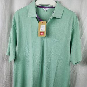 New Cotton Trader light spearmint green polo shirt, size XLarge.